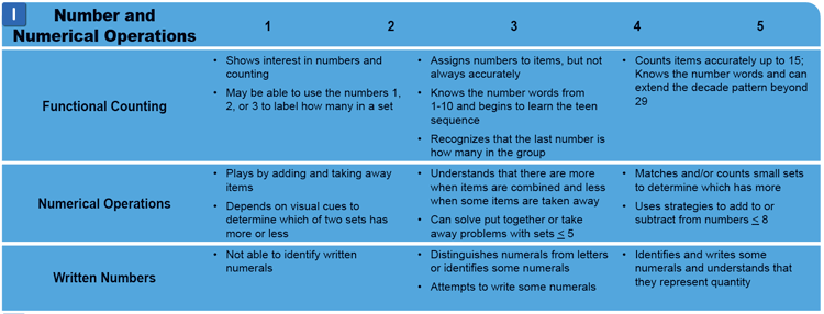 Number and Numerical Operations strands