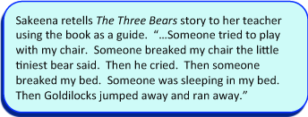 Oral Language Speaking anecdote