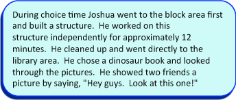 Play engagement and exploration anecdote