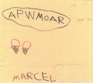 Marcel's writing sample